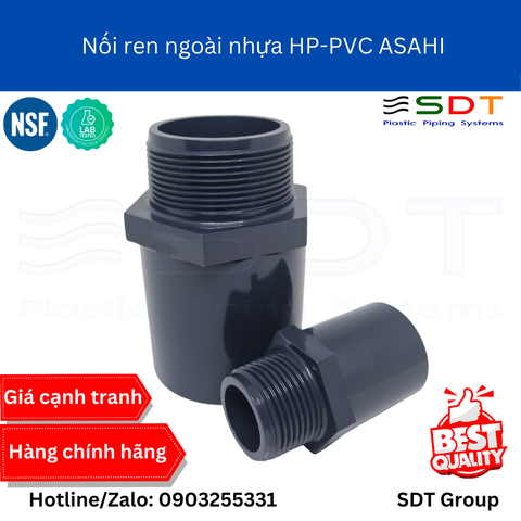 Nối ren ngoài nhựa HP-PVC ASAHI