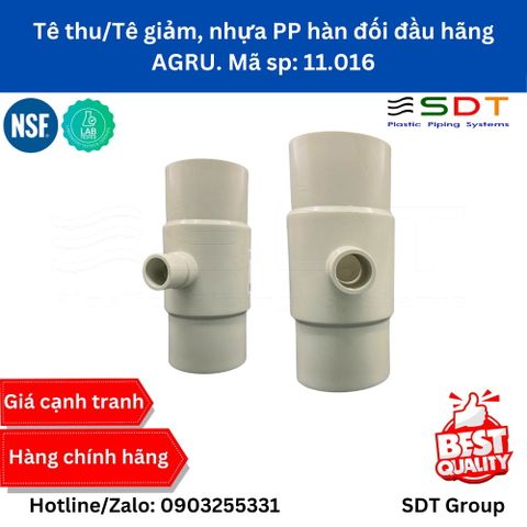 Tê giảm nhưa PP - hàn đối đầu 11.016
