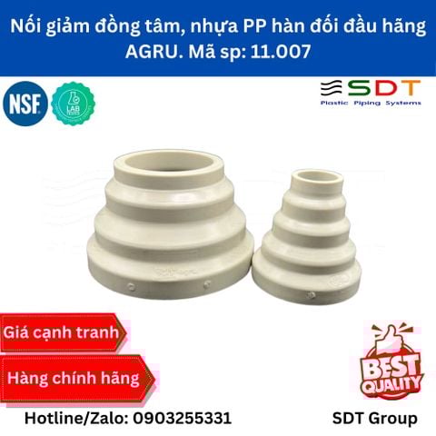 Côn thu nhựa PP - hàn đối đầu 11.007