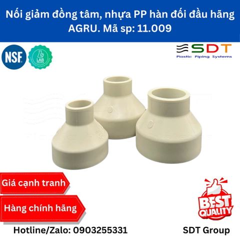 Côn thu nhựa PP - hàn đối đầu 11.009