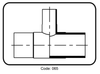 Tee reduced long spigot PVDF-UHP - code 35.065