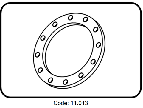 Mặt bích nhựa PP-FRP grey ANSI - code 11.013