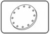 Blind flange PP-FRP grey ANSI - code 11.043