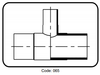 Tee long spigot PP Pure - code 72.065