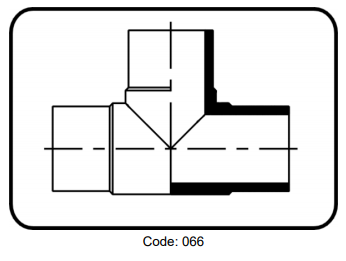 Tee Long spigot PVDF-UHP code 35.066