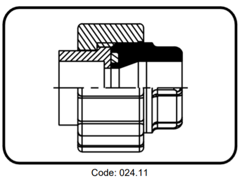 Racco nhựa PP - hàn socket 11.024