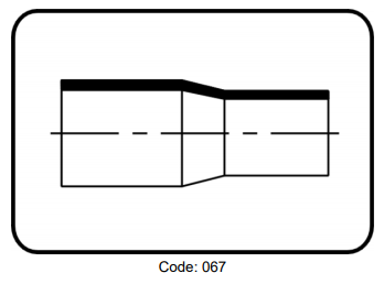 Côn thu long spigot nhựa ECTFE - code 40.067