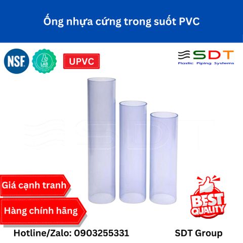 Ống nhựa cứng trong suốt Clear PVC SCH40 - SHIEYU (DFP)