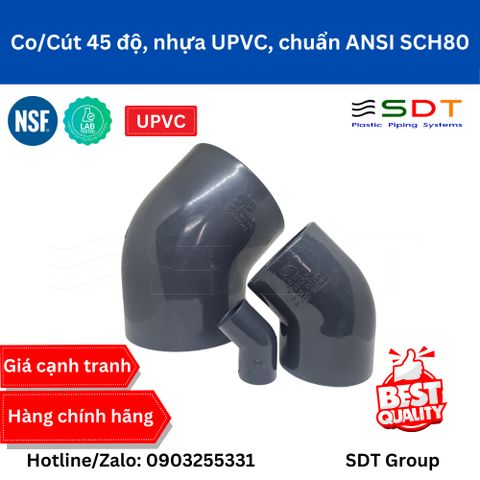 Cút 45 Độ Nhựa CPVC SCH80 - SHIEYU (DFP)