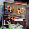 Set 2 ly sứ Carmani - A. Modigliani The woman in a hat and Mario Varvogli - 450ml (8215)