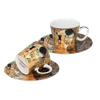 Set 2 ly và đĩa sứ Carmani Mug Camio - 100ml ( 532 )