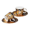 Set 2 ly và đĩa sứ Carmani Mug Camio - 100ml ( 532 )