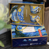 Set 2 ly và đĩa sứ Carmani Set of 2 espresso cups - V. van Gogh Starry night - 100ml