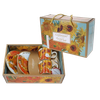Set 2 ly và đĩa sứ Carmani - V. van Gogh Sunflowers - 100ml