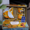 Set 2 ly và đĩa sứ Carmani - V. van Gogh Sunflowers - 100ml