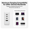 Sạc Đa Năng Hyperjuice 100w Usb-C Gan Travel Charger Nhiệt Mát 22% (Gồm Bộ Chuyển Đổi Uk/Eu/Au Và C8 Adapter Nối Dài) – (HJ1002(BK/WH)WWGL)