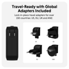 Sạc Đa Năng Hyperjuice 100w Usb-C Gan Travel Charger Nhiệt Mát 22% (Gồm Bộ Chuyển Đổi Uk/Eu/Au Và C8 Adapter Nối Dài) – (HJ1002(BK/WH)WWGL)