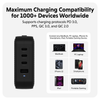 Sạc Đa Năng Hyperjuice 100w Usb-C Gan Travel Charger Nhiệt Mát 22% (Gồm Bộ Chuyển Đổi Uk/Eu/Au Và C8 Adapter Nối Dài) – (HJ1002(BK/WH)WWGL)
