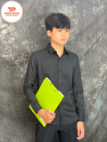  Đồng Phục Công Sở Sơmi Trơn Màu Đen 