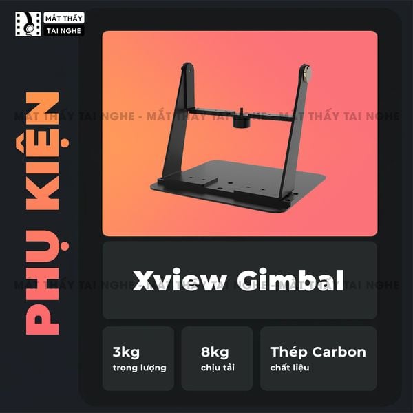 Xview Gimbal  - Chân giá gimbal máy chiếu để bàn xoay 360 độ linh hoạt, chất liệu thép Carbon cao cấp, chịu lực lên tới 8kg