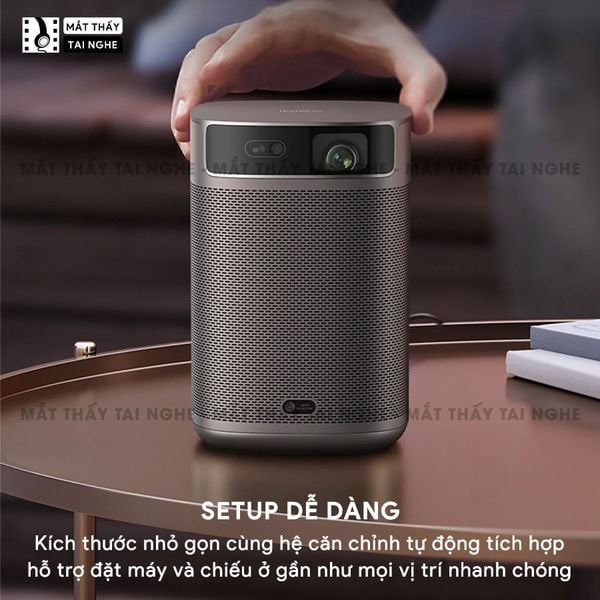 Xgimi Mogo 2 Plus - Máy chiếu thông minh tích hợp Google TV quốc tế, sử dụng công nghệ DLP, độ sáng 400 ISO lumens, độ phân giải chuẩn Full HD cho hình ảnh và màu sắc cực đẹp