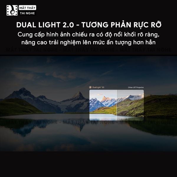 Xgimi Aura 2 - Máy chiếu siêu gần 4K thông minh tích hợp Android TV 11, sử dụng công nghệ Dual Light 2.0, đạt chứng nhận IMAX Enhanced, độ phân giải chuẩn 4K UHD, độ sáng 2300 ISO Lumens, loa Harman Kardon và Dolby Vision