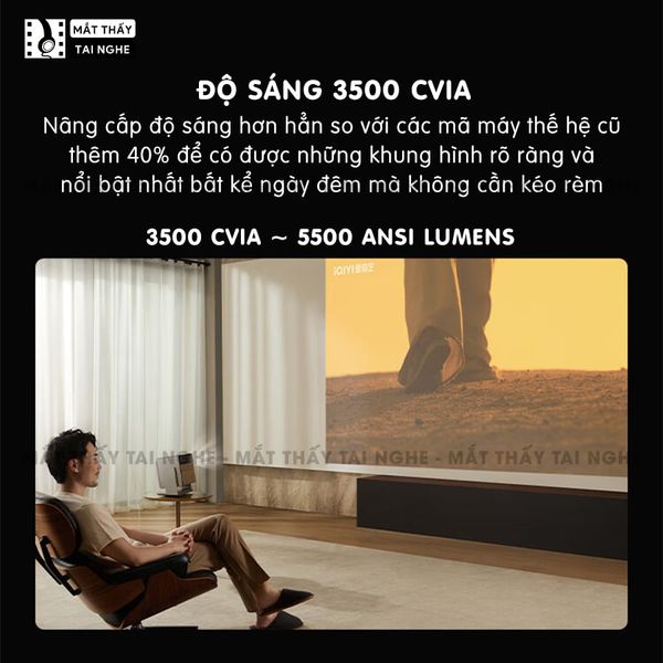 XGIMI RS10 Ultra 4K - Máy chiếu 4K Dual Light LED-Laser thông minh chuẩn độ phân giải thực 4K, độ sáng 3500 CVIA Lumens, tích hợp Android, loa Harman Kardon, Dolby Vision, tự động lấy nét và tự động căn chỉnh góc chiếu