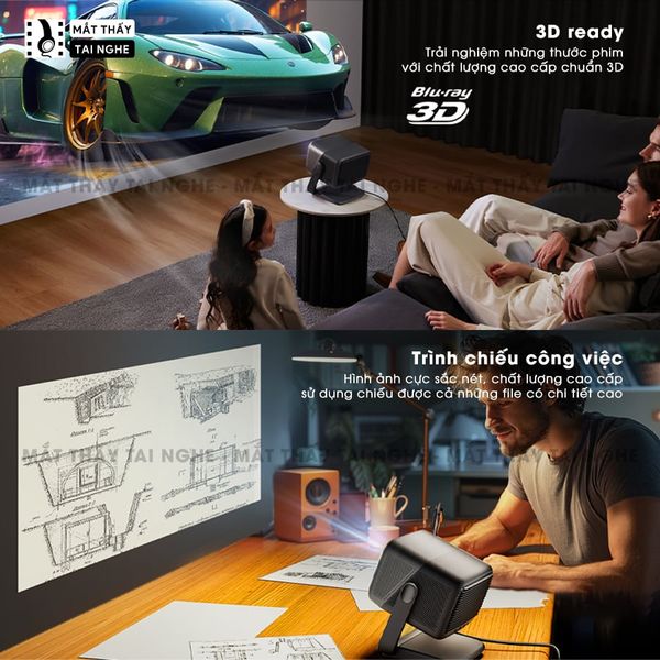 JMGO N1s Ultra Quốc tế - Máy chiếu thông minh tích hợp Google TV và hỗ trợ Netflix chính chủ, độ phân giải 4K UHD 3840x2160p, độ sáng 3.000 Ansi lumens