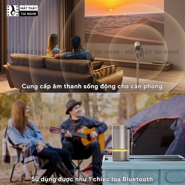 Xgimi Mogo 3 Pro - Máy chiếu thông minh tích hợp Google TV quốc tế, sử dụng công nghệ DLP, độ sáng 450 ISO lumens, độ phân giải chuẩn Full HD cho hình ảnh và màu sắc cực đẹp