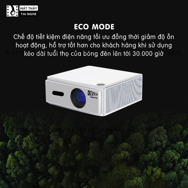 Xview Xcine4 Pro2 - Máy chiếu mini tích hợp Android TV, độ sáng lên đến 900 ansi lumens, phân giải thực chuẩn Full HD 1080p, sử dụng công nghệ quang học mới nhất hạn chế 98% mờ viền, hỗ trợ Auto focus và Autokeystone