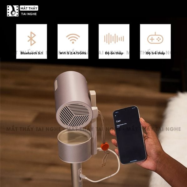 Xgimi Mogo 3 Pro - Máy chiếu thông minh tích hợp Google TV quốc tế, sử dụng công nghệ DLP, độ sáng 450 ISO lumens, độ phân giải chuẩn Full HD cho hình ảnh và màu sắc cực đẹp
