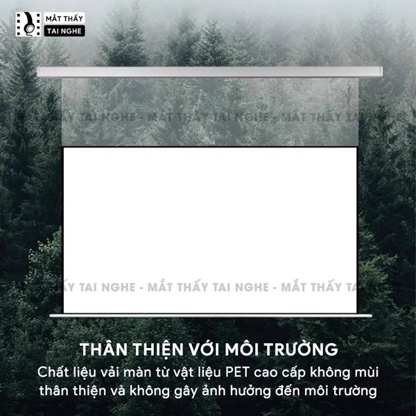 Màn chiếu treo Photon - Màn chiếu bay trong suốt từ vật liệu PET cao cấp, cho hình ảnh sắc nét, chuyên dụng cho máy chiếu Laser 3 màu, hỗ trợ 2 kích thước