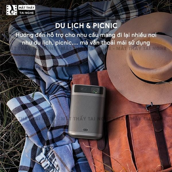 Xgimi Mogo 2 Plus - Máy chiếu thông minh tích hợp Google TV quốc tế, sử dụng công nghệ DLP, độ sáng 400 ISO lumens, độ phân giải chuẩn Full HD cho hình ảnh và màu sắc cực đẹp