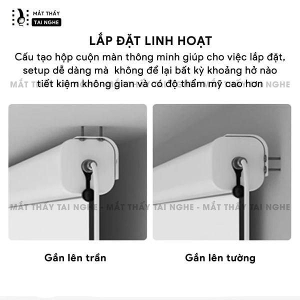 Màn chiếu treo Photon - Màn chiếu bay trong suốt từ vật liệu PET cao cấp, cho hình ảnh sắc nét, chuyên dụng cho máy chiếu Laser 3 màu, hỗ trợ 2 kích thước