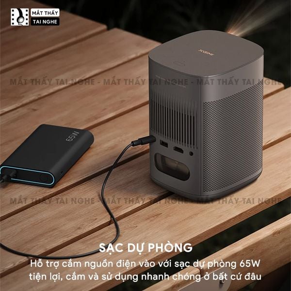 Xgimi Mogo 2 Plus - Máy chiếu thông minh tích hợp Google TV quốc tế, sử dụng công nghệ DLP, độ sáng 400 ISO lumens, độ phân giải chuẩn Full HD cho hình ảnh và màu sắc cực đẹp