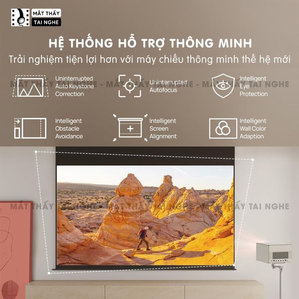 XGIMI Horizon Ultra - Máy chiếu 4K Dual Light LED-Laser thông minh chuẩn độ phân giải thực 4K, độ sáng 2300 ISO Lumens, Android TV 11, loa Harman Kardon Speakers, Dolby Vision, tự động lấy nét và tự động căn chỉnh góc chiếu