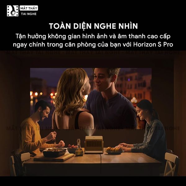Xgimi Horizon S Pro - Máy chiếu 4K thông minh tích hợp Android TV 11, sử dụng công nghệ Dual Light 2.0, độ phân giải chuẩn 4K UHD, độ sáng 1800 ISO Lumens, tương phản siêu cao 100000:1, loa Harman Kardon và chuẩn Dolby Vision