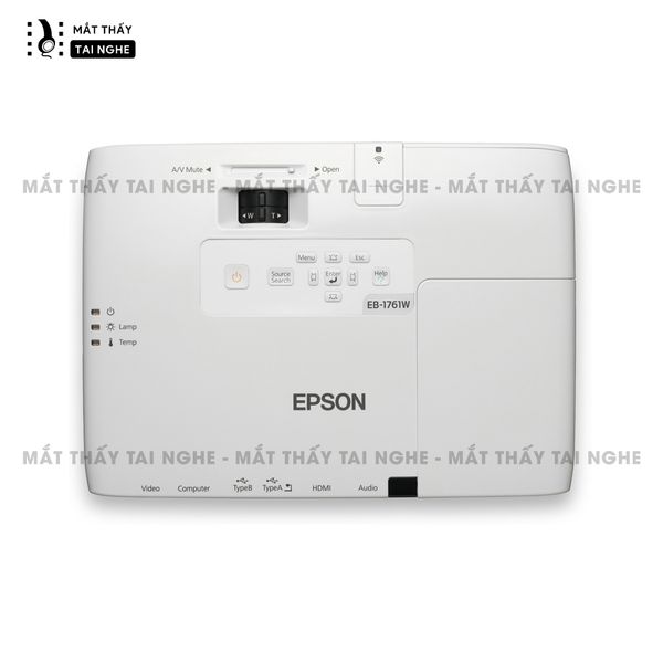 Epson EB-1761w - 99% -  Máy chiếu 3LCD mỏng nhẹ nhất thế giới, độ phân giải WXGA 1280 x 800, tương phản 2000:1, auto keystone tự động cân chỉnh hình ảnh theo chiều dọc, tích hợp khởi động 7 giây và tắt máy nhanh Quick start & Instand off