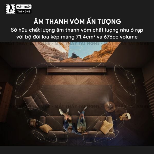 Xgimi Horizon S Max - Máy chiếu 4K thông minh tích hợp Android TV 11, sử dụng công nghệ Dual Light 2.0, đạt chứng nhận IMAX Enhanced, độ phân giải chuẩn 4K UHD, độ sáng 3100 ISO Lumens, tương phản siêu cao 100000:1, loa Harman Kardon và Dolby Vision