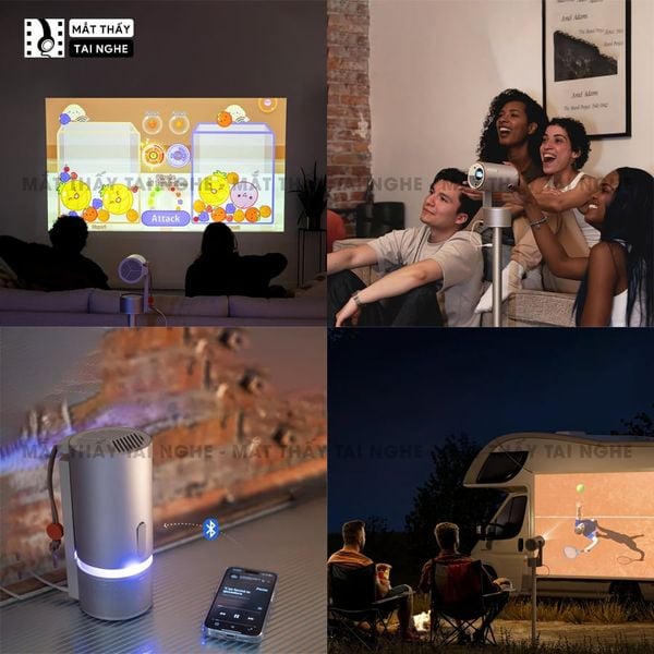 Xgimi Mogo 3 Pro - Máy chiếu thông minh tích hợp Google TV quốc tế, sử dụng công nghệ DLP, độ sáng 450 ISO lumens, độ phân giải chuẩn Full HD cho hình ảnh và màu sắc cực đẹp