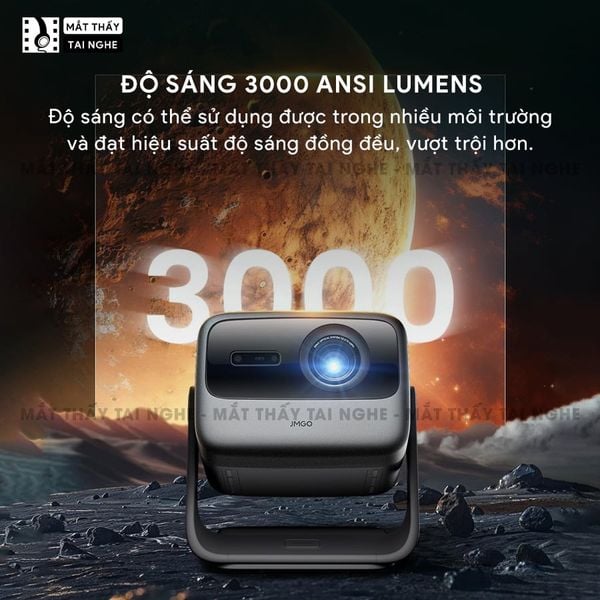 JMGO N1s Ultra Quốc tế - Máy chiếu thông minh tích hợp Google TV và hỗ trợ Netflix chính chủ, độ phân giải 4K UHD 3840x2160p, độ sáng 3.000 Ansi lumens