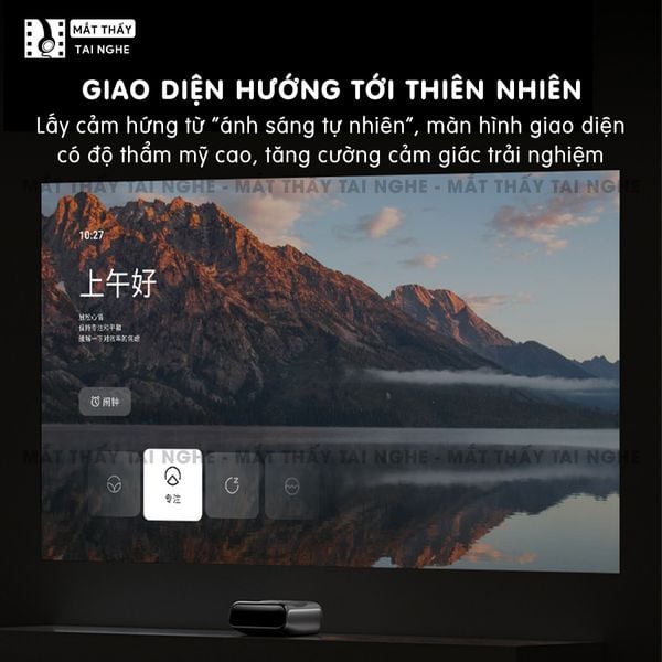 JMGO O2 Ultra 4K - Máy chiếu siêu gần thông minh tích hợp Hệ điều hành, độ phân giải 4K UHD 3840x2160p , độ sáng 4500 Ansi lumens, chip xử lý Mediatek 9679 siêu mạnh