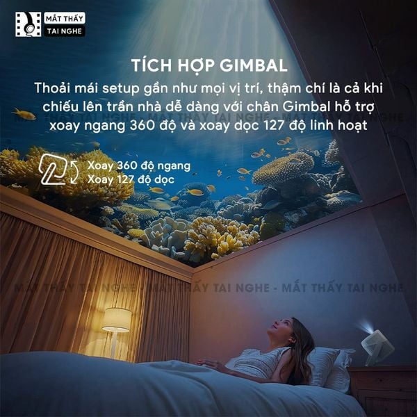 JMGO N1s 4K - Máy chiếu thông minh tích hợp Google TV và hỗ trợ Netflix chính chủ, độ phân giải 4K UHD 3840x2160p, độ sáng 1.100 ISO lumens