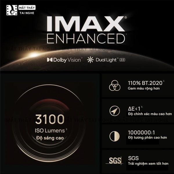 Xgimi Horizon S Max - Máy chiếu 4K thông minh tích hợp Android TV 11, sử dụng công nghệ Dual Light 2.0, đạt chứng nhận IMAX Enhanced, độ phân giải chuẩn 4K UHD, độ sáng 3100 ISO Lumens, tương phản siêu cao 100000:1, loa Harman Kardon và Dolby Vision