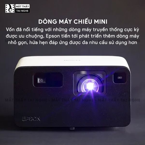Epson EF-21 - Máy chiếu Laser mini thông minh tích hợp Google, sử dụng công nghệ 3LCD độc quyền, độ sáng 1000 ISO lumens, độ phân giải chuẩn Full HD, tương phản 5.000.000:1 cho hình ảnh và màu sắc cực đẹp