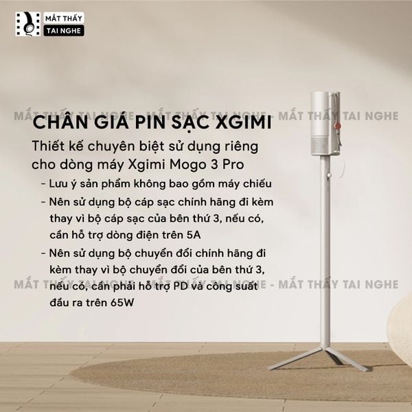 Chân giá pin sạc Xgimi - Chính hãng Xgimi, thiết kế cho Mogo 3 Pro, tích hợp pin 20.000mAh, chất liệu cao cấp, trụ đỡ chắc chắn