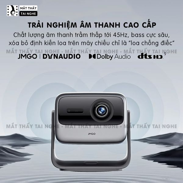 JMGO N1s Ultra - Máy chiếu thông minh Laser thế hệ mới nhất, tích hợp hệ điều hành Android, độ phân giải chuẩn 4K UHD 3840x2160p , độ sáng 4.500 Ansi lumens, chip xử lý MT9 thế hệ mới siêu mạnh và loa tích hợp Dynaudio