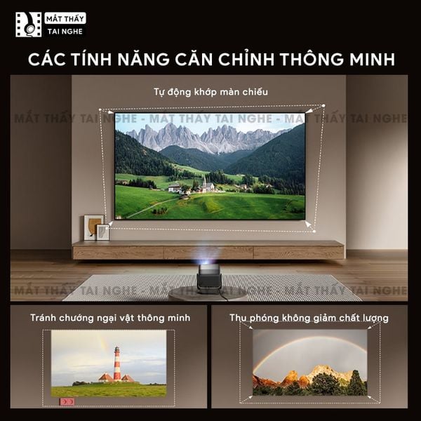 JMGO N1s Ultra Quốc tế - Máy chiếu thông minh tích hợp Google TV và hỗ trợ Netflix chính chủ, độ phân giải 4K UHD 3840x2160p, độ sáng 3.000 Ansi lumens