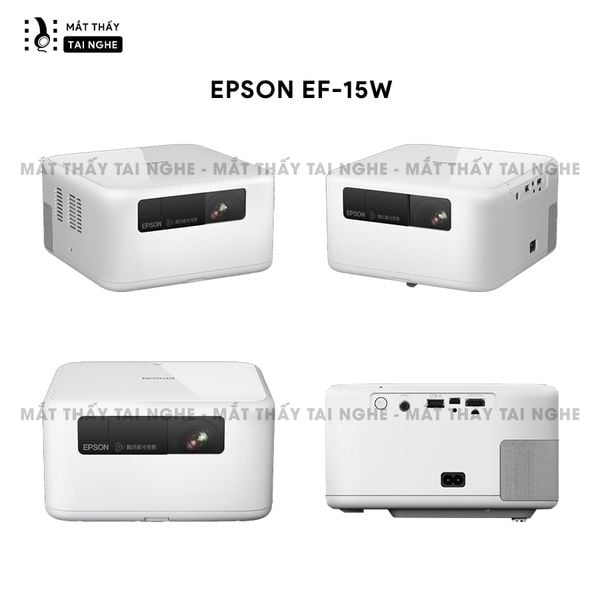 Epson EF-15 - Máy chiếu Laser mini thông minh tích hợp Android TV 11.0, sử dụng công nghệ 3LCD độc quyền, độ sáng 1000 ISO lumens, độ phân giải chuẩn Full HD, tương phản 2.500.000:1 cho hình ảnh và màu sắc cực đẹp