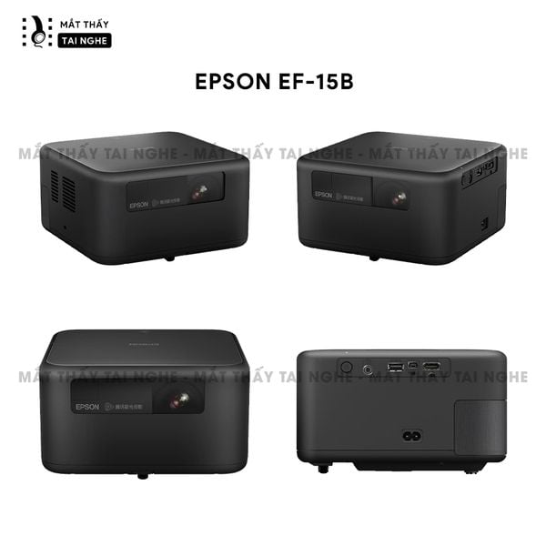 Epson EF-15 - Máy chiếu Laser mini thông minh tích hợp Android TV 11.0, sử dụng công nghệ 3LCD độc quyền, độ sáng 1000 ISO lumens, độ phân giải chuẩn Full HD, tương phản 2.500.000:1 cho hình ảnh và màu sắc cực đẹp